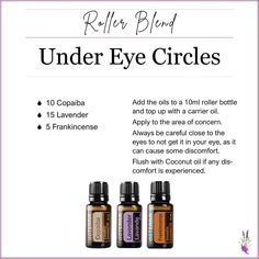 Essential Oil Blends Roller, Essential Oils For Face, Under Eye Circles