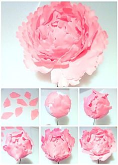 step by step instructions on how to make a paper flower