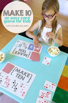 Printable Play Mat, Math Card Games, Geek House, Kindergarten Math Games, Subtraction Activities, Deck Of Playing Cards, Math Games For Kids