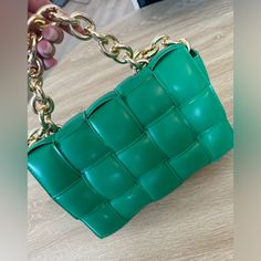 Reposhing This Item I Purchased From @Dannerysrodr381. Loved It, But Need Something Bigger .. I Never Used Questions? Leave A Comment Below! Luxury Green Bag With Chain Detail, Luxury Green Bag With Chain, Luxury Green Chain Bag, Green Chain Strap Bag For Errands, Green Shoulder Bag With Chain Strap For Errands, Green Bag, Metal Chain, Bag Lady, Handbags