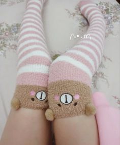 Hello Kitty Clothes, Kawaii Core, Japanese Kawaii, Fuzzy Socks, Thigh High Socks, Cute Socks, Lingerie Shop