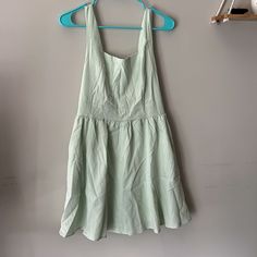 Brand New And Never Worn Mini Dress! Neckline Is Square Neck. Tags Are Still On And The Dress Has No Damage. It’s A Light Green/Teal Color With Pockets As Well. Super Cute Summer Dress. Green Sleeveless Daytime Dress, Casual Cotton Fit And Flare Dress, Casual Green Daytime Dresses, Flowy A-line Dress For Daytime, Green Cotton Lined Mini Dress, Casual Lined Fit And Flare Mini Dress, Casual Fit And Flare Mini Dress With Lining, Casual Fit And Flare Mini Dress Lined, Flowy A-line Daytime Dress