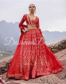 Made to Order/Measurement/Custom Order Lehenga - Color : Red - Fabric : Embroidered Georgette - Fully flared paneled lehenga - Embroidered  Blouse -  Net Dupatta with Border - Drawstring closure with Tassels - - It can be customize in any design or size  PLEASE NOTE: BUYERS ARE RESPONSIBLE FOR ANY CUSTOMS AND IMPORT TAXES THAT MAY APPLY. This is a made to order product. If you opt for 'Made To Measurement Option', we will provide a measurement template and you can share the measurements likewise. If you want to opt for 'Standard Size', Please refer to the size chart provided in the listing. Shipping: Standard Shipping is done by DHL ecommerce and it mostly takes 2 to 3 weeks to deliver after dispatch. Express Shipping is done by DHL express and it mostly delivers within a week after dispat Bollywood Lehenga With Tilla For Wedding, Bollywood Style Wedding Lehenga With Tilla, Anarkali Style Floor-length Wedding Lehenga, Anarkali Style Wedding Choli With Tilla, Anarkali Lehenga With Tilla For Wedding, Anarkali Lehenga For Wedding, Floor-length Lehenga With Dupatta For Wedding, Wedding Anarkali Lehenga, Floor-length Tilla Gown For Wedding