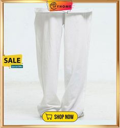 Men's Linen Pants Trousers Summer Pants Drawstring Elastic Waist Straight Leg Plain Outdoor Daily Going Out Linen / Cotton Blend Streetwear Stylish Black White Micro-elastic Non-stretch White Pants For Streetwear, White Non-stretch Pants For Streetwear, Baggy Solid Color Sweatpants For Summer, Baggy White Pants For Leisure, Baggy White Leisure Pants, White Baggy Leisure Pants, White Long Pants For Leisure, White Leisure Long Pants, Summer Straight Leg Cotton Sweatpants