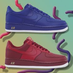 2 bold new flavors of the Nike Air Force 1 Low now available. #nikesportswear #airforce1 #nike #af1 #igsneakercommunity #welcometoflavorcountry Fly Shoes, Nike Air Force 1 Low, Air Force Ones, Air Force 1 Low, Nike Cortez, Nike Air Force 1