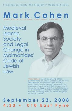 the poster for mark cohen's lecture