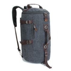 Men Canvas Travel Hiking Shoulder Bag  Sports Bag Computer Bag Cool Backpacks For Men, Man Travel, Minimalist Bag, Women's Backpacks, Shoulder Backpack, Vintage Canvas, Computer Bags, Canvas Backpack, Large Backpack