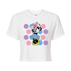 She will love showing off her style with this Disney's Minnie Mouse Juniors' Dots Cropped Tee.© Disney FEATURES Cropped design Short sleeves CrewneckFABRIC & CARE Cotton/Polyester Machine wash Imported Size: Large. Color: White. Gender: female. Age Group: kids. Pattern: Graphic. Playful White Minnie Mouse T-shirt, Playful Minnie Mouse Cotton T-shirt, Playful Cotton T-shirt With Minnie Mouse, Cute White Minnie Mouse Top, Cute White Minnie Mouse Tops, Kids Pattern, Cropped Tee, How To Show Love, Pattern Graphic