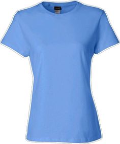 Light Blue Relaxed Fit Pre-shrunk T-shirt, Basic Blue Pre-shrunk T-shirt, Light Blue Pre-shrunk Cotton T-shirt, Blue Fitted Cotton T-shirt, Fitted Blue Cotton T-shirt, Basic Light Blue Cotton T-shirt, Light Blue Cotton Crew Neck T-shirt, Fitted Plain Cotton T-shirt, Basic Blue T-shirt With Screen Print