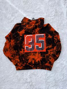 Cleveland Browns Myles Garrett Sweatshirt Small Upcycled from sustainably sourced pieces Follow along on Instagram for updates, promos, and giveaways!  @anewapparelco I'm just under 5'5" 120lbs for reference Happy to answer any questions before purchase :) No Returns/Exchanges Casual Hoodie Tops With Custom Print, Orange Cotton Hoodie Top, Sporty Custom Print Tops For Fall, Myles Garrett, Cleveland Browns, Cleveland, Beauty Book, Gender Neutral, Adult Outfits