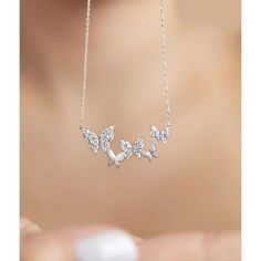 Dainty Diamond Butterfly Necklace • Cute Butterfly Necklace Silver - Trending Silver Gifts Diamond Butterfly Necklace, Butterfly Necklace Silver, Dainty Butterfly, Be At Peace, Delicate Butterfly, Diamond Butterfly, Necklace Cute, At Peace, Cute Butterfly