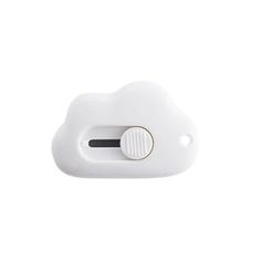 an electronic device with a button on the side and a white cover over it's head