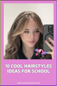 Ready to upgrade your school look? Check out these cool hairstyle ideas that are perfect for every school day! From chic braids and easy buns to trendy ponytails and stylish half-ups, we’ve got you covered with simple yet stunning hairstyles that will keep you looking fab all day long. Whether you’re aiming for a polished finish or a relaxed, boho vibe, these ideas are sure to make your morning routine a breeze. Swipe through for step-by-step tutorials and inspiration to make your school days even more stylish! Simple Picture Day Hairstyles, 8th Grade Hairstyles, Cool Hairstyle Ideas, Hairstyles Ideas For School, Simple School Hairstyles, Easy Simple Hairstyles, Hear Ideas, School Hairdos, Easy Buns