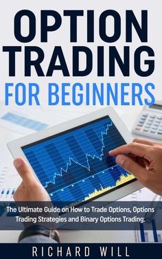 the book cover for options trading for beginners