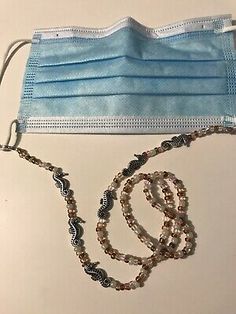 Seahorses and Brown MixedGlass Bead face mask Holder Mask chain lanyard Eyeglass | eBay Face Mask Holder, Bead Chain Necklace, Fish Beads, Chain Lanyard, Mask Holder, Diy Gemstone, Mask Chain, Necklace Holder, Seahorses