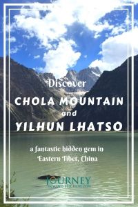 a poster with the words chola mountain and yuhun hato