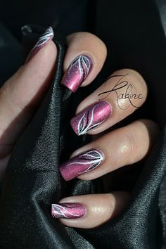 Purple Nail Art, Rose Nail Art, Briar Rose