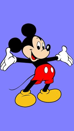 a cartoon mickey mouse with his arms out