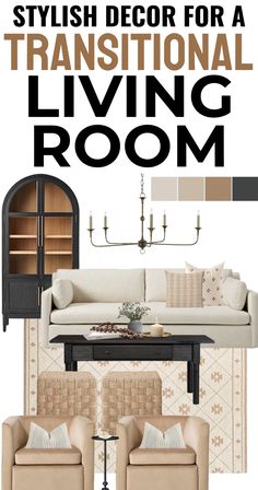 Transitional Living Room Ideas: Stylish Decor and Colors For Your Living Room Refresh Transitional Living Rooms Ideas, Very Small Sitting Room Ideas, Transitional Decorating Ideas, Den Makeover Ideas, Transitional Traditional Living Room, Cozy Formal Living Room Ideas, Modern Formal Living Room Decor, Ideas For Sitting Room, Transitional Living Room Inspiration