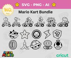 mario kart bundle for svg and png