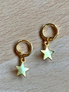 Star Earrings/Huggie Hoop Earrings/ Silver Earrings/Gold | Etsy Hypoallergenic Celestial Earrings For Everyday, Celestial Hypoallergenic Earrings For Everyday, Hypoallergenic Star Hoop Earrings For Everyday, Celestial Hypoallergenic Hoop Earrings For Gifts, Celestial Hypoallergenic Hoop Earrings For Everyday, Everyday Hypoallergenic Star Hoop Earrings, Celestial Hoop Earrings With Ear Wire, Celestial Hypoallergenic Round Hoop Earrings, Everyday Celestial Hypoallergenic Hoop Earrings