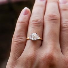 1.60CT Emerald Cut Moissanite 5 Stone Engagement Ring 18K Solid Yellow Gold Ring Expensive Party, 5 Stone Engagement Ring, Emerald Cut Engagement, 3 Stone Engagement Rings, Moissanite Engagement Ring Solitaire, Emerald Cut Moissanite, Emerald Engagement Ring Cut, Stone Engagement Ring, Engagement Ring Cuts