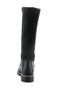 The merino-wool lining of this warm, comfortable knee-high boot is backed by an Aquastop® breathable, water-repellent membrane, while the chunky lugged platform gives you superior traction in wet or snowy weather. 1 1/4" heel; 1/2" platform 14 1/2" shaft; 15 1/2" calf circumference Side zip closure Memory foam–cushioned footbed with arch support Aquastop water-repellent lining Thermo Rubber sole provides underfoot insulation Leather upper/100% wool lining/rubber sole Made in Portugal Women's Sho Black Leather Knee-high Boots For Outdoor, Winter Outdoor Knee-high Boots, Winter Knee-high Boots For Outdoor, Winter Knee-high Boots With Suede Lining For Wide Calves, Black Leather-lined Knee-high Boots For Winter, Winter Knee-high Boots With Wide Calf And Suede Lining, Black Knee-high Boots With Leather Lining For Winter, Winter Riding Boots With Leather Lining, Waterproof Knee-high Winter Boots