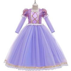 Get your order now: Monstore Disney Rapunzel Princess Dress For Girls Birthday Carnival Halloween Party Fancy Dress Up Tangled Cosplay Costume For 3-9Yrs alx Tangled Cosplay, Long Hair Princess, Disney Princess Rapunzel, Fancy Dress Up, Princess Rapunzel, Birthday Girl Dress