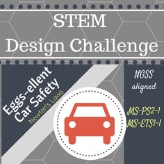 In this NGSS aligned design challenge, students are tasked with designing and building a car that can protect an egg during a car crash. This project is designed for middle school physical science students. Students should have some background knowledge on Newton's Laws and balanced and unbalanced forces. Newton Laws Of Motion Projects, Physical Science Middle School, Middle School Stem, Science Middle School