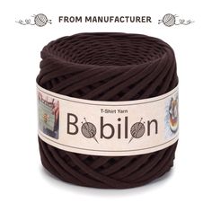 a ball of yarn with the name bobllon on it and an advertise