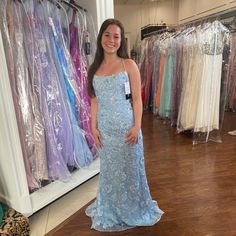 Beautiful Sherri Hill Prom Dress. Baby Blue, Fitted With Amazing Open Back. Perfect Condition Only Worn To 2021 Prom In April. Dusty Blue Prom Dress, Prom Dress Baby Blue, Sherri Hill Prom Dress, Dress Baby Blue, Prom Dress Color, Sherri Hill Prom, Sherri Hill Prom Dresses, Sherri Hill Dresses, Sherri Hill