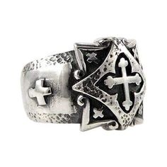 Celtic Cross 925 Sterling Silver Band Ring  100% polished solid sterling silver  Stamp.925 trademark inside the band  Ring face measures: 14mm x 15mm   Ring Weight : 13 Grams.    The Celtic Cross 925 Sterling Silver Ring is a complex symbol, signifying faith, honour and memory. It has a gothic edge to it, often being used as a grave marker as a sign of Celtic ancestry.  Our ring has been adorned with intricate design, featuring a large Celtic cross at the heart of the ring, and several complemen Gothic Silver Stainless Steel Ring, Adjustable Sterling Silver Signet Ring, Classic Silver Cross Rings, Adjustable Engraved Silver Wide Band Ring, Cross-shaped Stainless Steel Ring For Gift, Classic Silver Cross-shaped Rings, Cross Shaped Stainless Steel Rings For Gifts, Stainless Steel Cross Rings For Gifts, Silver Spiritual Signet Ring With Polished Finish