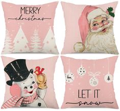 PRICES MAY VARY. Polyester & Polyester Blend Christmas Decor: Elevate your christmas decorations with pillow covers, both functional and cute, our pillow covers are the best way to quickly upgrade any room. Throw these fun christmas pillow covers on your existing pillows to brighten up your living room and bedroom or even create a themed outdoor space. PACKAGE INCLUDES: 4 PCS Christmas Pillow Covers( Not include Insert or filler ), Single sided print. MATERIAL & SIZE: Made of 100% Polyester line Holiday Throw Pillow, Fall Pillow Cover, Merry Christmas Tree, Santa Decorations, Pink Christmas Decorations, Hello Winter, Fall Pillows, Holiday Pillows, 16x16 Pillow Cover