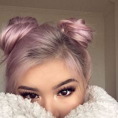 ↞ @eausosexy ↠ Hair Color Pink, Rose Gold Hair, Gold Hair, Grunge Hair, Purple Hair, Hair Dos, Book Characters