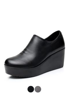 This comfortable pair of Julia women's platform shoes will keep your feet supported and will add height to your image, helping to prevent foot pain and fatigue that can come from standing for long periods of time. These versatile shoes come in two colors black and gray for an easy combination, wear these with a more casual look that is perfect for any season. Casual Black High Heel Platform Loafers, Black Slip-on Platform Sneakers With Thick Sole, Black Wedge Sneakers With Thick Bottom, Black Wedge Sneakers With Thick Bottom And Round Toe, Casual Platform Loafers With High Heel, Comfortable Platform Wedge Sneakers With Round Toe, Black Wedge Sneakers With Chunky Platform And Round Toe, Comfortable Platform Sneakers With Round Toe, Comfortable Black Platform Sneakers With Round Toe