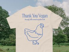 Vegan Shirt Vegan Chicken Tshirt Animal Lovers Gift - Etsy Drawing Back, Chicken Drawing, Vegan Chicken, Chicken Tshirts, Vegan Clothing, Vegan Shirt, Vegan Gifts, Free Tshirt, Custom Branding