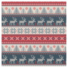 a knitted christmas sweater with reindeers and snowflakes