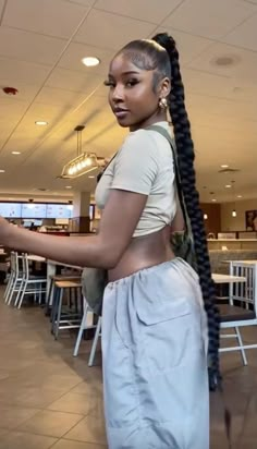 Weekend Hairstyles For Black Women, Braided Pony Hairstyles, Expensive Hair, Ponytail Hairstyle Ideas, 19th Bday, Miami Carnival, Ponytail Hairstyle