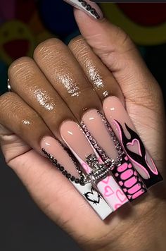 Beauty Maintenance, Fye Nails, Girly Acrylic, Acrylic Nail Set, Baddie Nails, Classic French Manicure