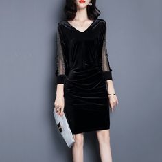 Shipping: Worldwide Express Shipping AvailableDelivery time: 7-15Days Fast ShippingReturns: Fast refund, 100% Money Back Guarantee.Brand Name: NoEnName_NullElasticity: Slight StrechSleeve Style: RegularFabric Type: VelvetPattern Type: SolidFit Type: Slim FitSilhouette: SheathNeckline: V-NeckDecoration: Hollow OutStyle: Sexy & ClubDresses Length: Knee-LengthMaterial: CottonMaterial: PolyesterMaterial: LanonAge: Ages 25-35 Years OldOrigin: Mainland ChinaClosure Type: PulloverType: RegularWaistline Vintage Velvet Dress, Ruffle Bodycon Dress, Ruffle Bodycon, Dresses Ladies, Short Sleeve Summer Dresses, Lace Bodycon Dress, Bodycon Dresses, Evening Party Dress, Long Sleeve Bodycon