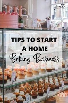 a bakery filled with lots of cupcakes and other pastries in glass cases