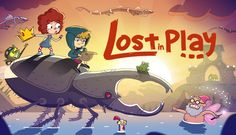 the title for lost play is shown with cartoon characters on top of an elephant