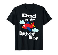 PRICES MAY VARY. Having a airplane birthday party? This birthday boy tee shirt makes a special way to celebrate a boys birthday! Super cute and colorful airplane with clouds. Makes a great gift and addition to your airplane birthday party supplies and decorations. Day of the Birthday Boy Airplane T-Shirt Lightweight, Classic fit, Double-needle sleeve and bottom hem Mom Of The Birthday Boys Shirt, Birthday Boy Party, Airplane Birthday Party, Birthday Party Shirt, Boy Birthday Parties, Boy Tees, Boy Party, Birthday Boy, Birthday Shirt