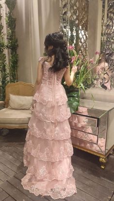 Bridgerton Core, Long Corset, Corset Prom Dress, Hot Prom Dress, Prom Dress Inspo, Pink Party Dresses, Tulle Sleeves, Corset Dress Prom, Prom Ideas