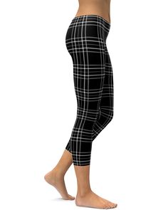 We love the classic Black & White combo, it is always a must have color combo in the any of our collections. If your diggin' the Tartan pattern than we've got awesome news for you! With these Black & White Tartan Capris you can rock the Tartan Pattern in the classic color combo. Casual Fitted Capri Length Leggings, Casual Fitted Capri Leggings, 100 Squats, Soft Leggings, Squat Proof, Tartan Pattern, Classic Black, Color Combos, Capri