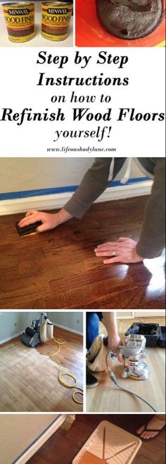 step by step instructions on how to refinish wood floors