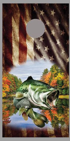 Aged Flag corn hole Bass Fish Jump Lake Design A Decal Wrap Cornhole Board Decals, Lake Design, Cornhole Board Wraps, Bass Fish, Cheap Vinyl, Oracal Vinyl, Cornhole Board, Corn Hole, Winter Scenery