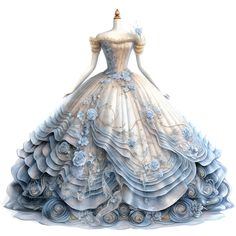 Beautiful Gown Designs, Victorian Era Dresses, Dress Clipart, Clipart Vintage, Formal Occasion Dress, Png Vintage, Fantasy Dresses, Fantasy Gowns, Fairytale Dress