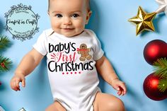 First Christmas Svg, Baby Onsie, Babys First Christmas, Pillow Blanket, Holiday Baby, Baby's First Christmas, Babies First Christmas, Digital Cut File, Printable Designs