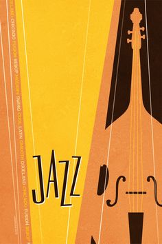 an illustration of a musical instrument with the word jazz on it's back side